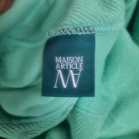Maison Article Shoe Palace Men's L Oversized Terry Pullover Hoodie Jade - Picture 13 of 14